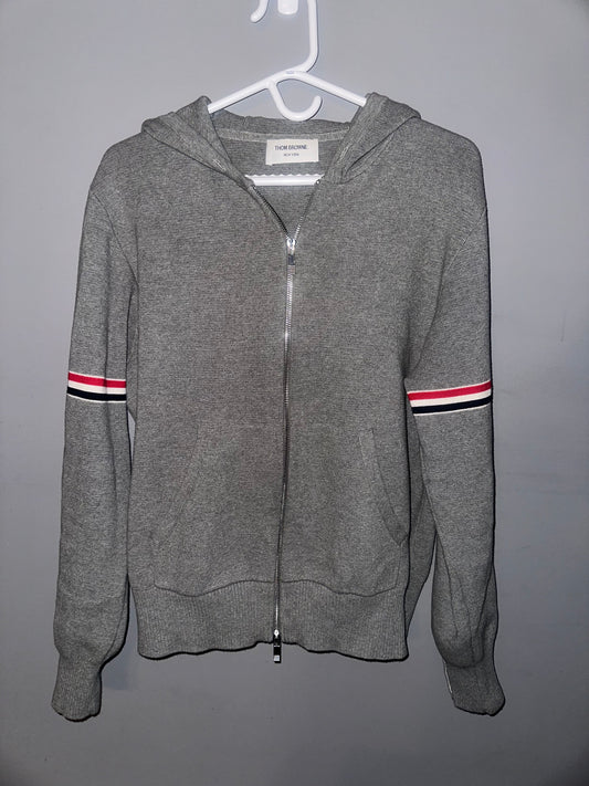 Thom Browne striped zip-up hoodie